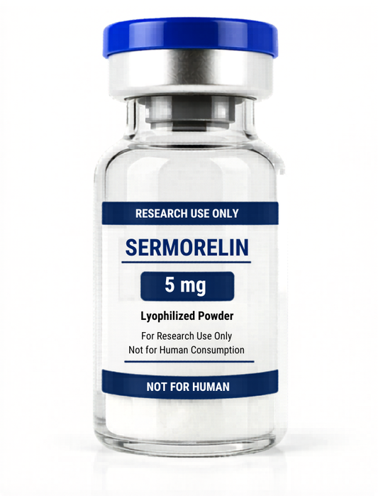Sermorelin 5mg lyophilized powder research vial